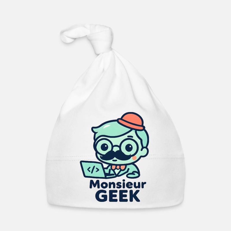 Monsieur Geek Codeur Chic Bonnet bio Bébé