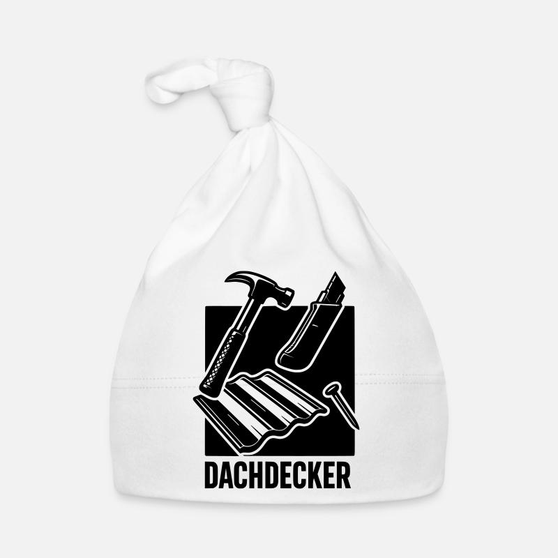 Dachdecker Werkzeug  - Baby Bio-Mütze - Weiß