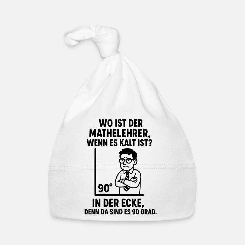 Blague de maths du professeur de coin à 90 degrés Bonnet bio Bébé