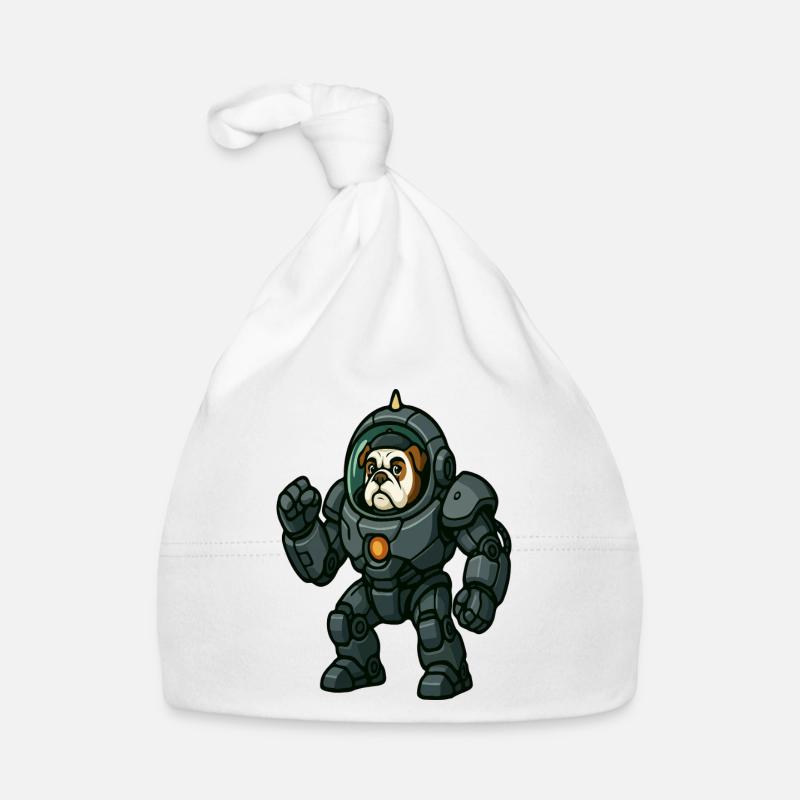 Bulldog Pilot in Heavy Mech Space Armor Organic Baby Cap
