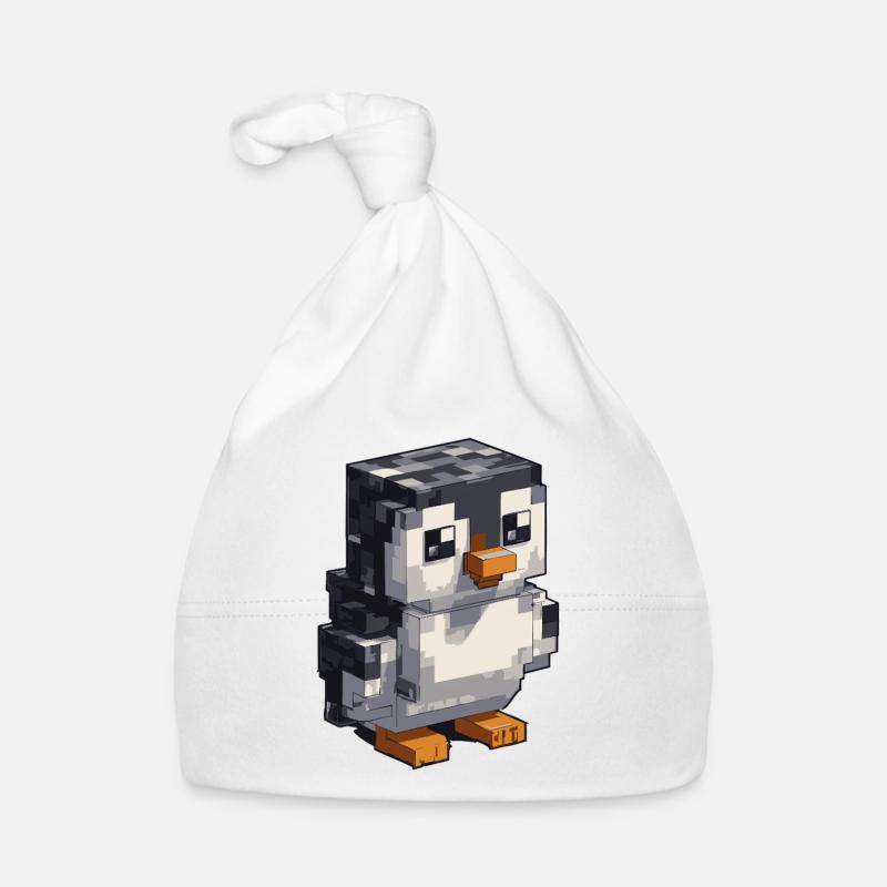 Mignon pingouin pixel Bonnet bio Bébé