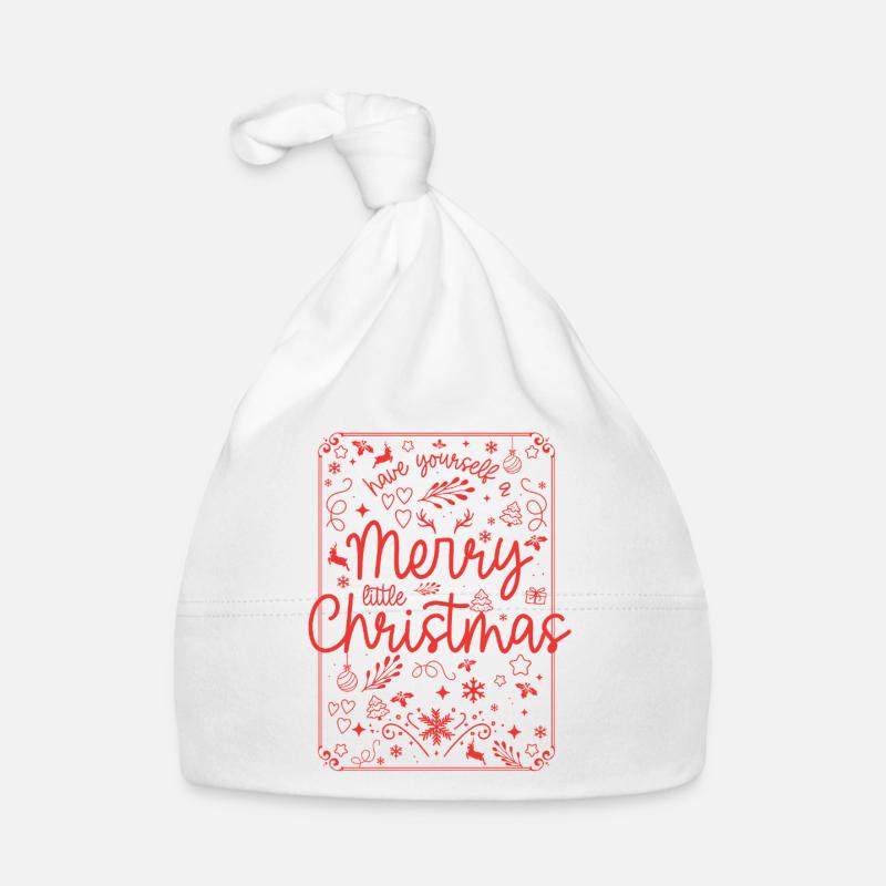 Joyeux Noël Script Rouge Bonnet bio Bébé