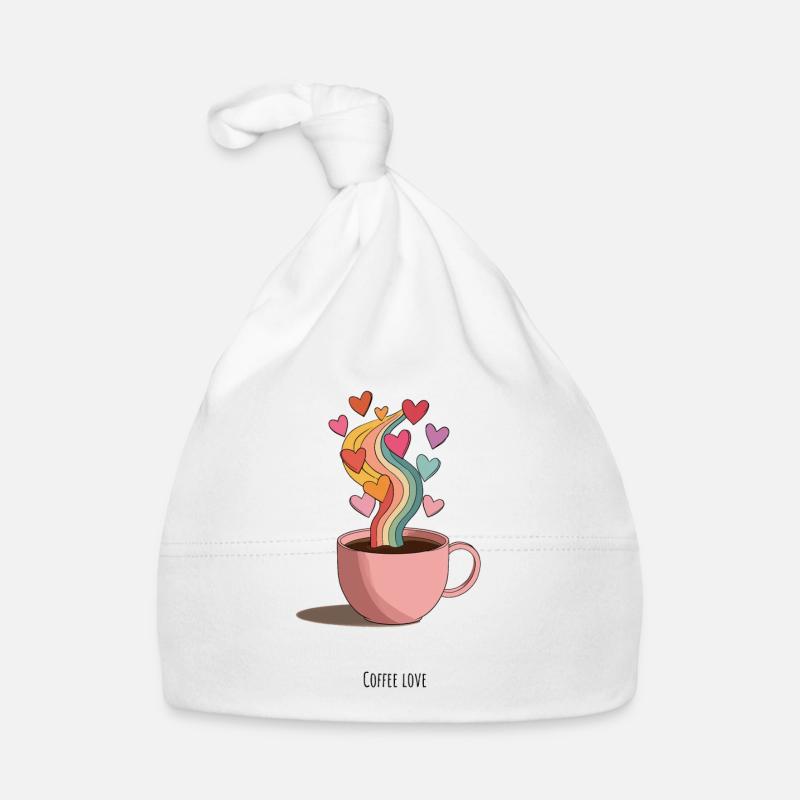 KaffeeLiebe Regenbogen Dampf Baby Bio-Mütze