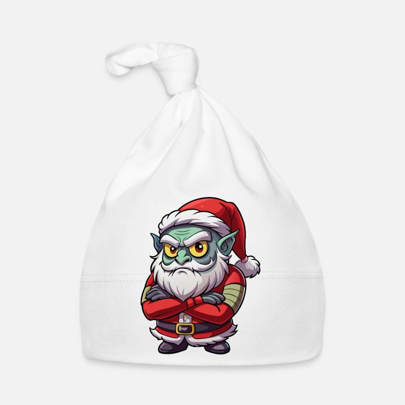 Chagrijnige Goblin Kerstman Bio-muts voor baby's