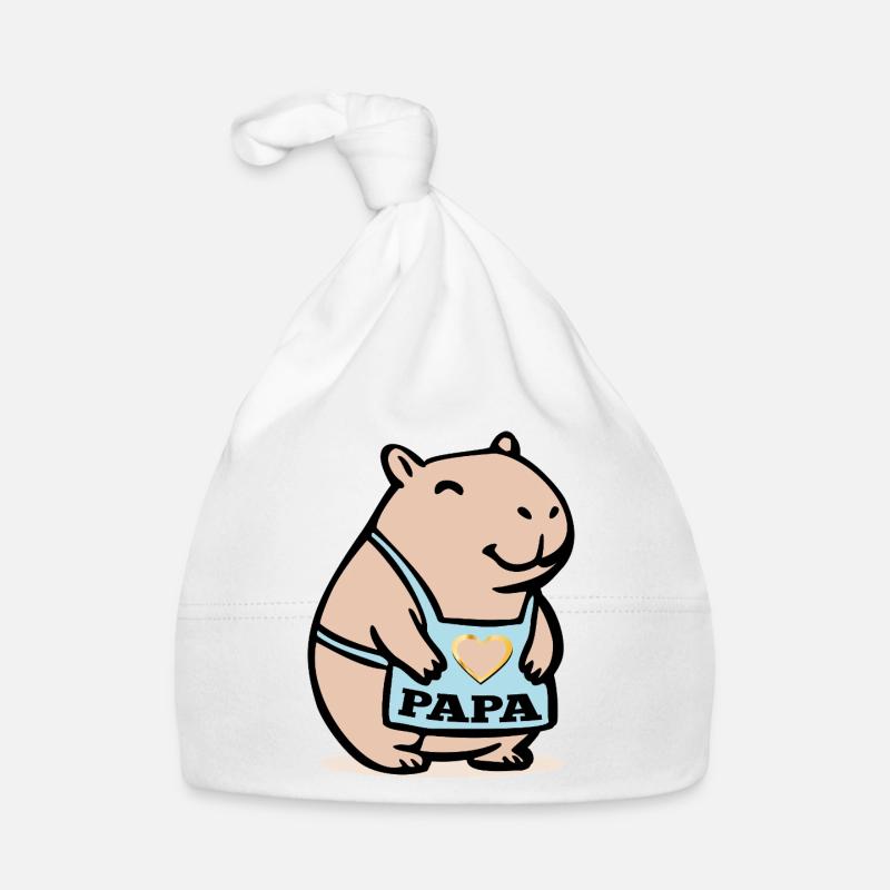 Capybara Papa Capybaras Organic Baby Cap