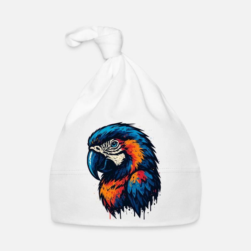 Magnificent parrot head Organic Baby Cap