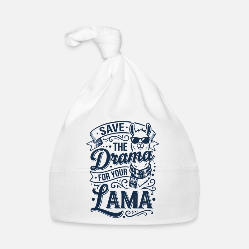 Drama Save Llama Saying Organic Baby Cap