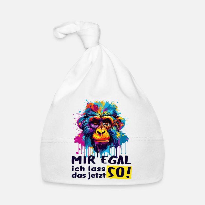 I DON'T CARE - I'LL LEAVE IT THAT WAY NOW! - funny monkey Organic Baby Cap