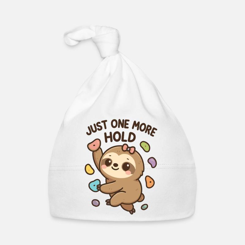 Bouldering Kawaii Sloth – Just One More Hold Organic Baby Cap