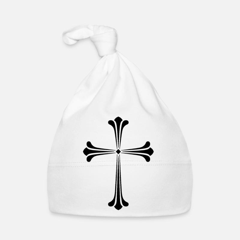 Schwarzes Kreuz Baby Bio-Mütze