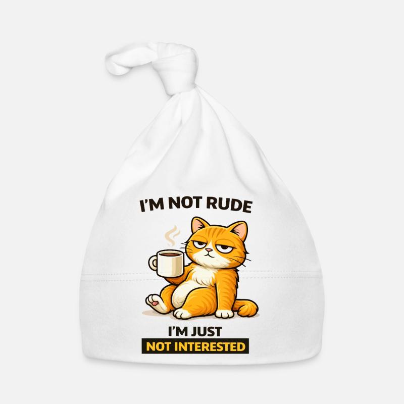 Grouchy Cat Coffee Attitude Bonnet bio Bébé