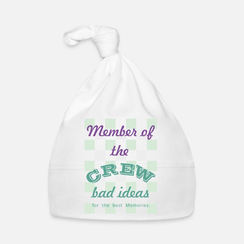 Membre d’équipage : Mauvaises idées - Bonnet bio Bébé - blanc