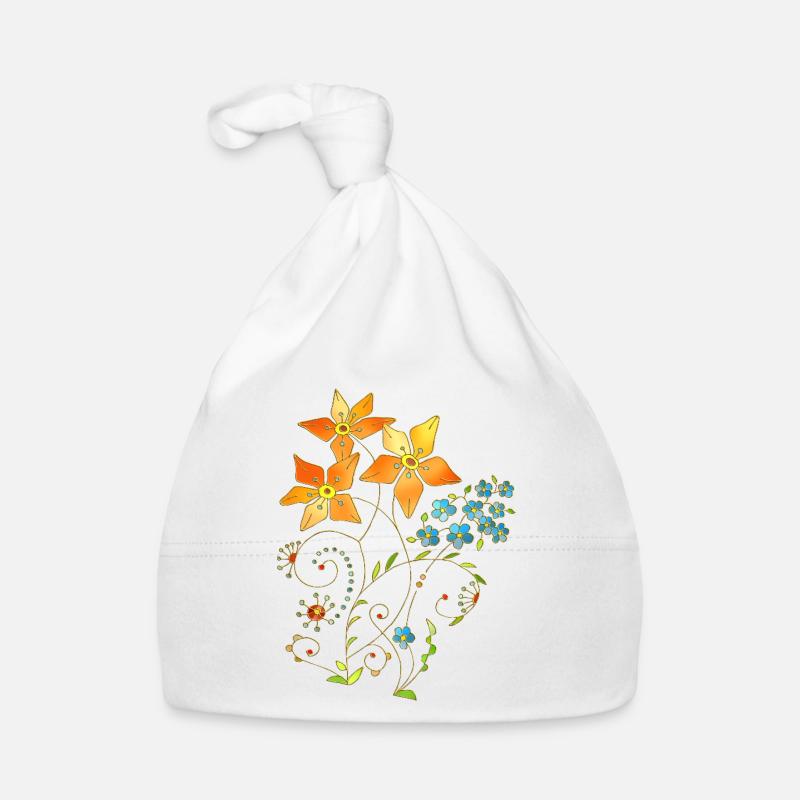 Blumen Baby Bio-Mütze