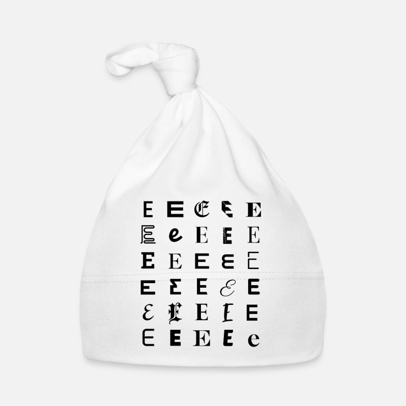Typography E letter mosaic design Organic Baby Cap