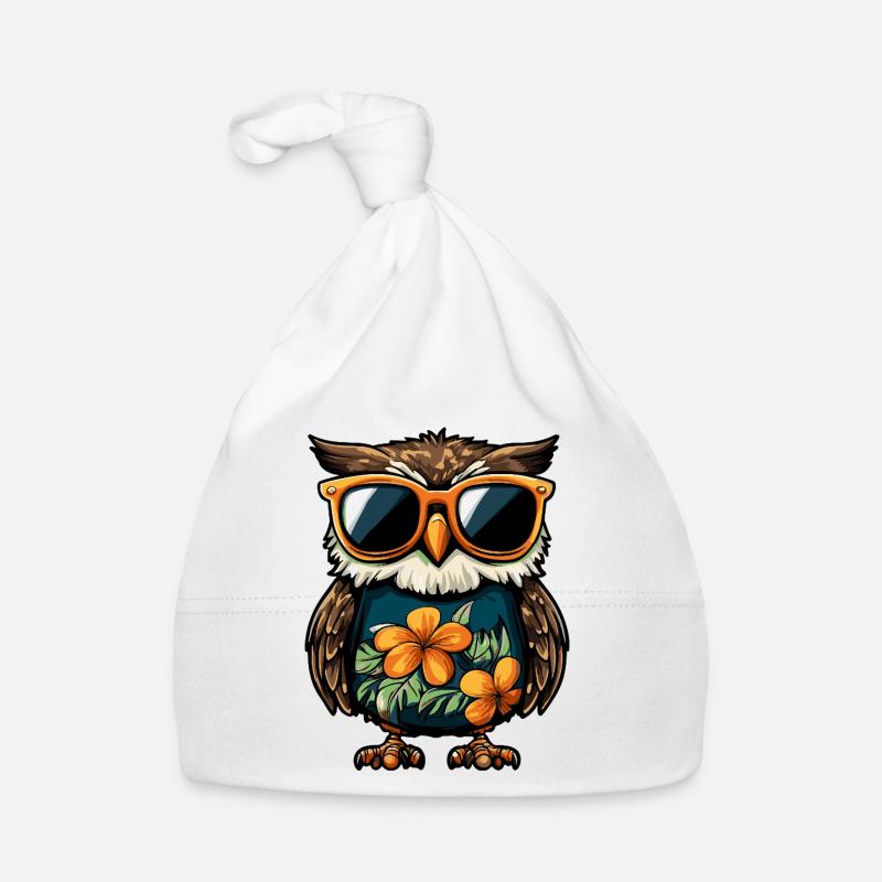 Eule Comic Urlaub Baby Bio-Mütze