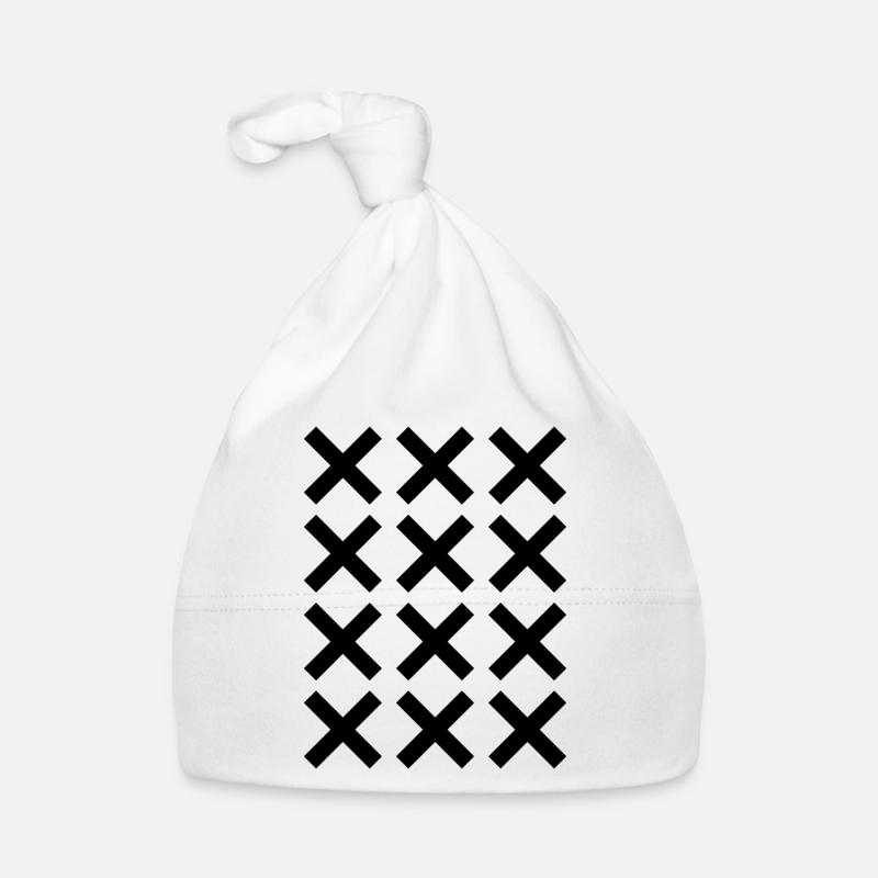 X-Muster-Gitterdesign Baby Bio-Mütze