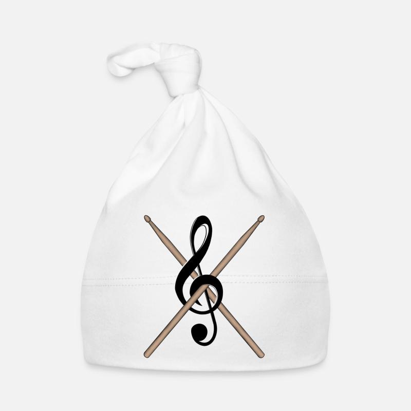 Drumsticks clef Organic Baby Cap