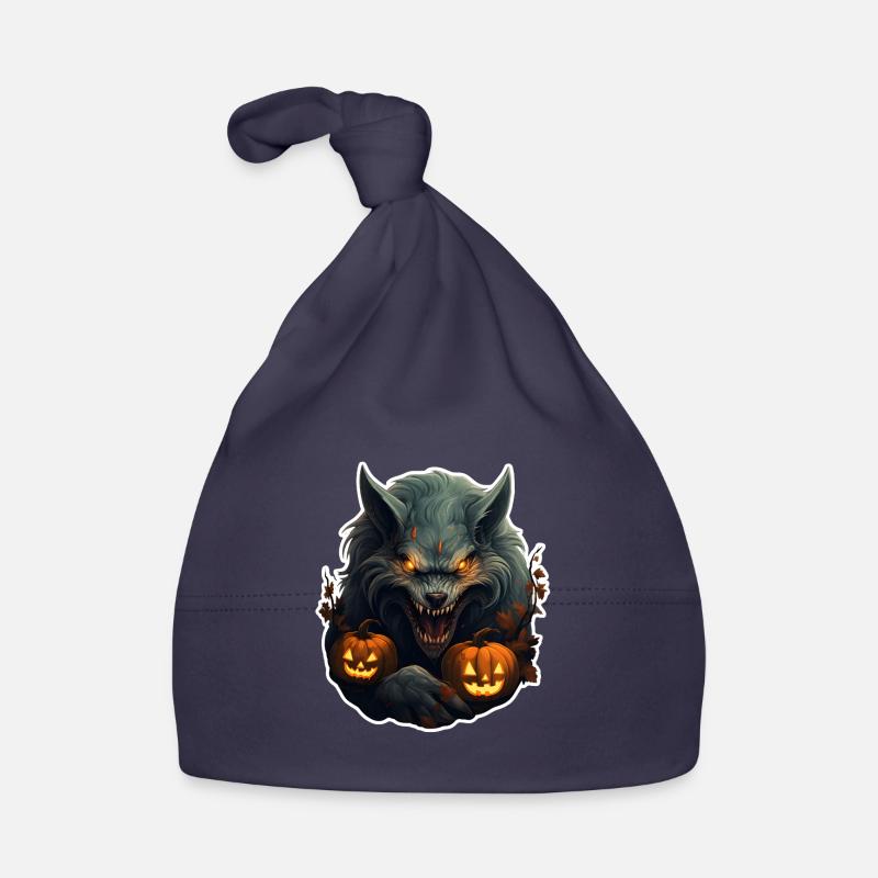 Weerwolf Halloween Bio-muts voor baby's