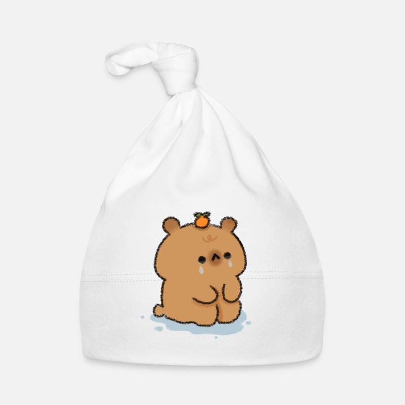 Capybara triste Bonnet bio Bébé