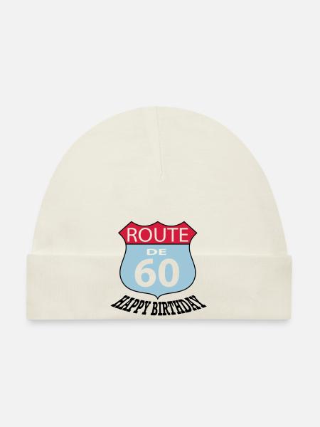 Birthday Birthday Route 60 - Organic Baby Cap - white - Front