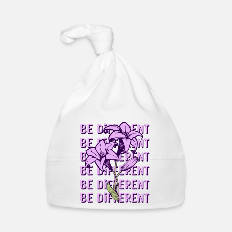 BE DIFFERENT – Fleurs de lys violets Botanique Bonnet bio Bébé