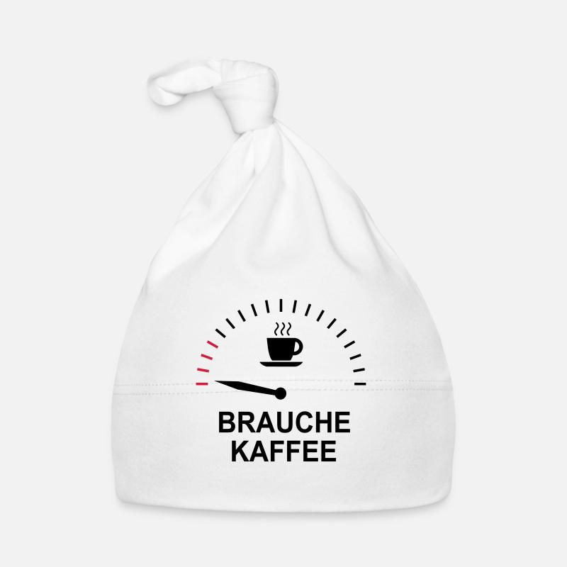 Kaffee - Baby Bio-Mütze - Weiß