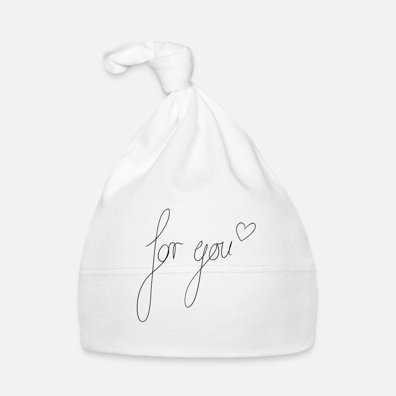 romantisch geschwungenes for you für Valetninstag Baby Bio-Mütze