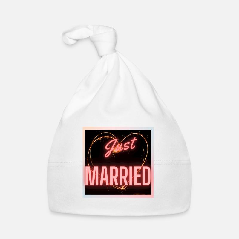 JUST MARRIED,VIVE LES MARIES,EVJF,SAINT VALENTIN Bonnet bio Bébé