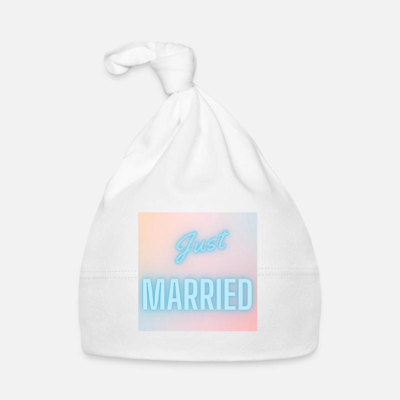 JUST MARRIED,VIVE LES MARIES,EVJF,SAINT VALENTIN Bonnet bio Bébé