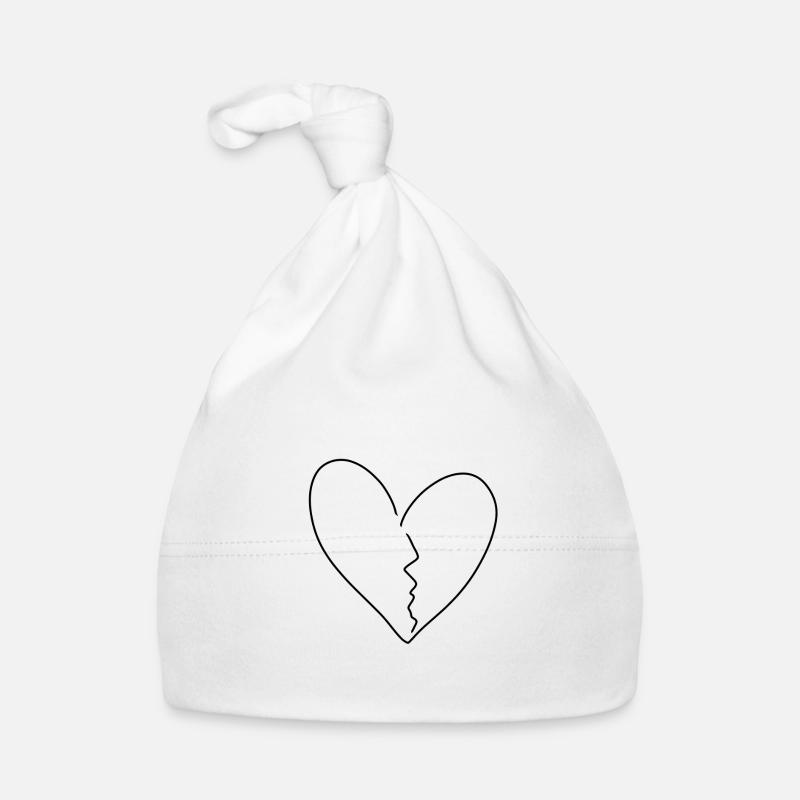 broken heart Organic Baby Cap