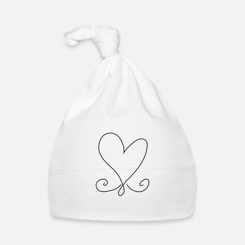 Motif de coeur de symbole Bonnet bio Bébé