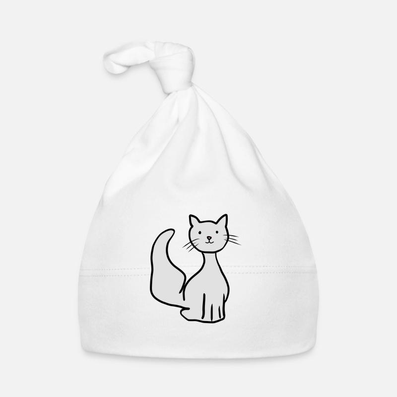 Chat Animal Icon Gris Animaux De Compagnie Bonnet bio Bébé