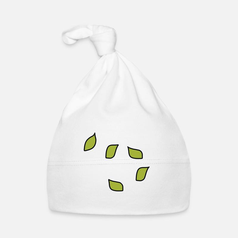 Green Leaves Leaf Pattern Tree Organic Baby Cap