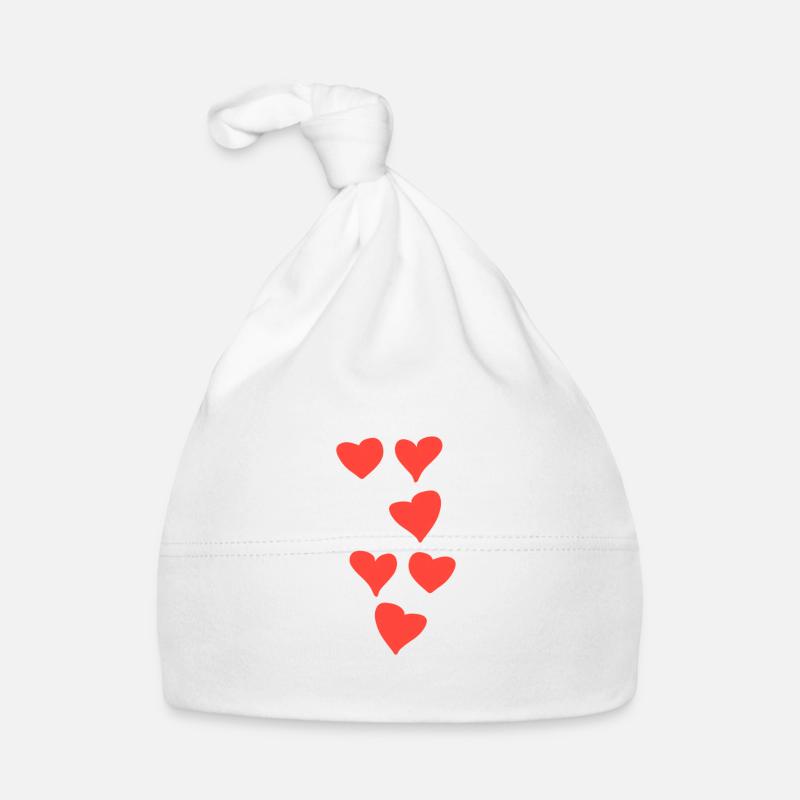 herzen muster herz rot Baby Bio-Mütze