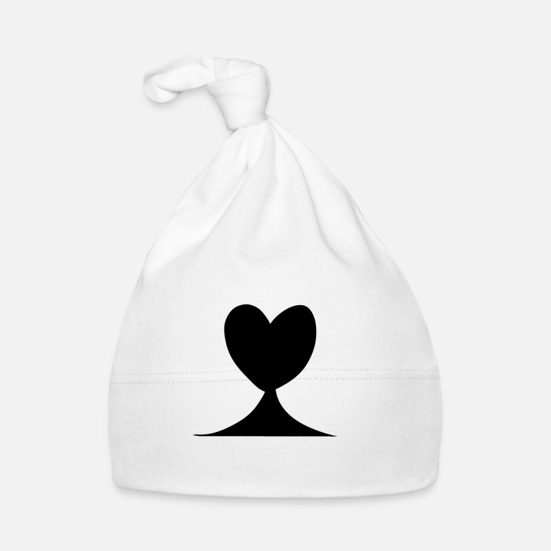 Forme du symbole d’amour en forme de cœur Bonnet bio Bébé