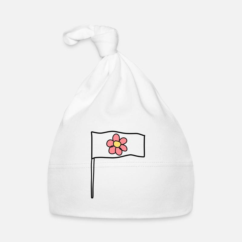 Fleur Drapeau Rose Symbole Forme Nature Bonnet bio Bébé