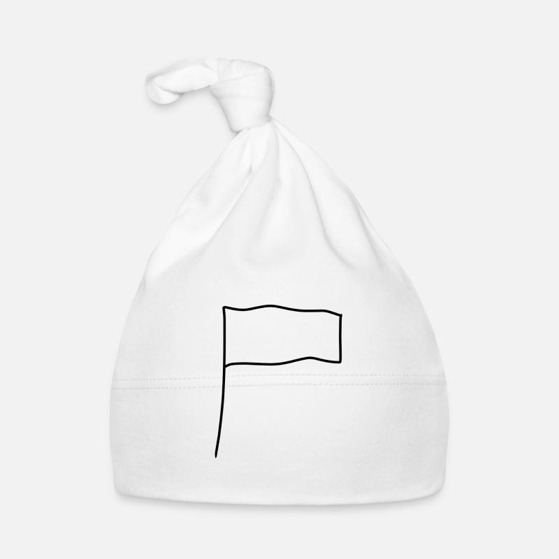 Forme du symbole du drapeau Bonnet bio Bébé