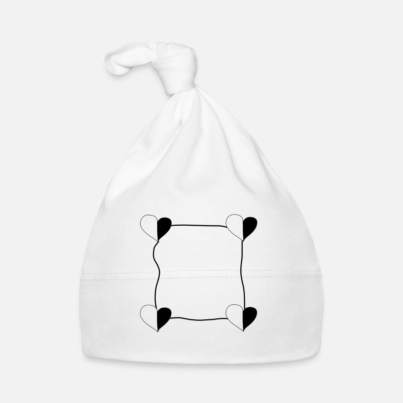 Cadre à quatre cœurs Bonnet bio Bébé
