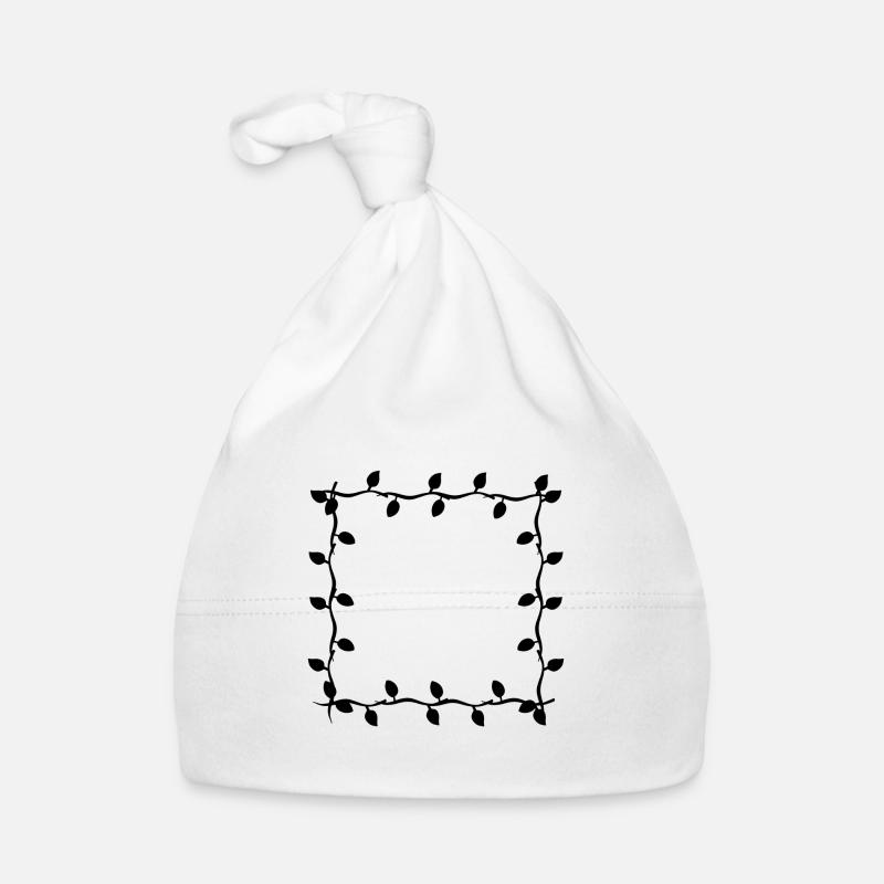 Four Leaves Line Nature Frame Leaf Shape Organic Baby Cap