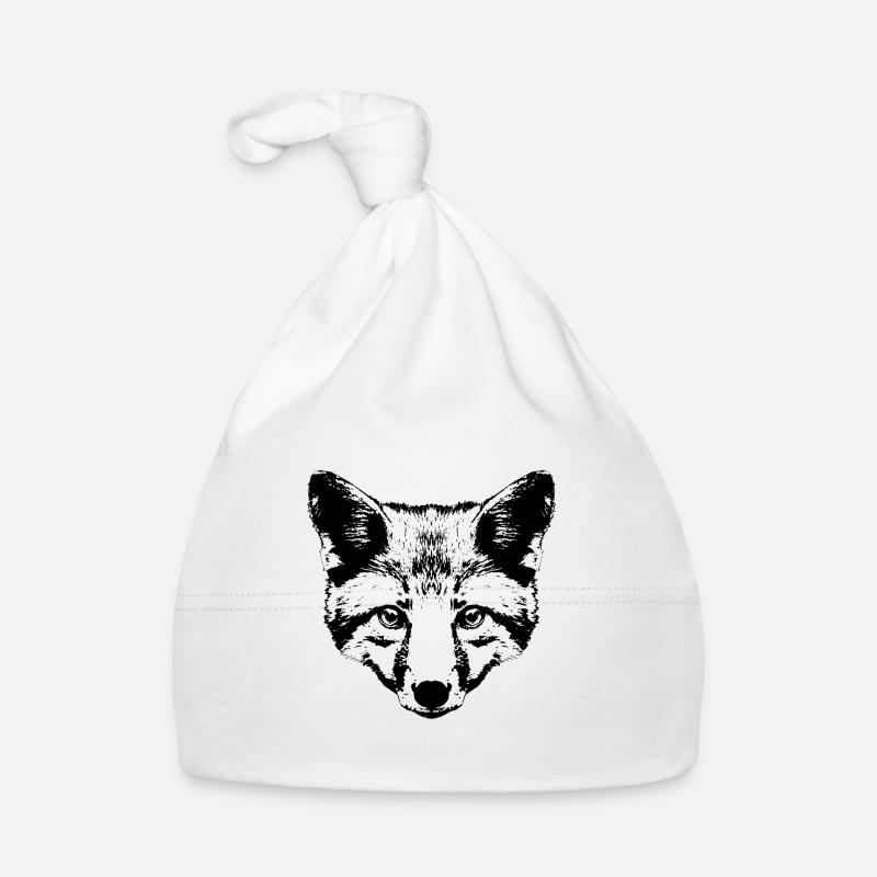 Graphique Tête de Renard Bonnet bio Bébé