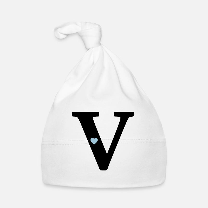 Buchstabe V Anfangsbuchstabe Baby Bio-Mütze