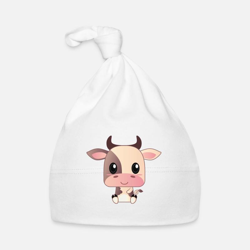 Dessin animé mignon bébé vache Bonnet bio Bébé