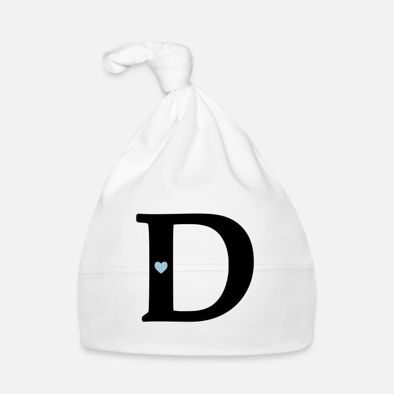 Buchstabe D Anfangsbuchstabe Baby Bio-Mütze