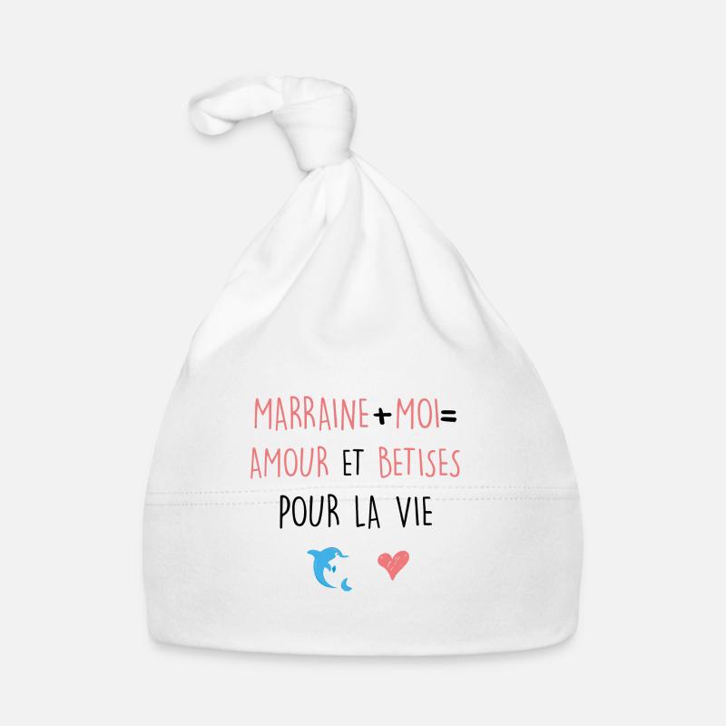 Marraine et bb complices - Bonnet bio Bébé - blanc