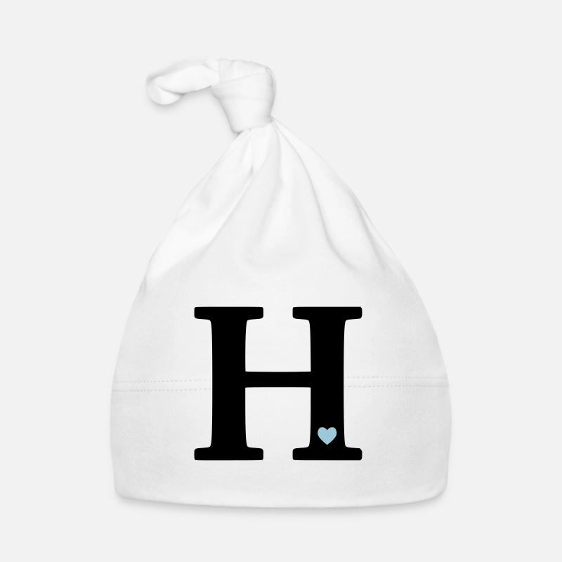 Lettre H Lettre initiale Bonnet bio Bébé