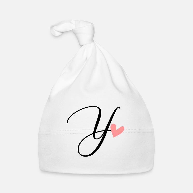Première lettre Y lettre Ypsilon Calligraphie Bonnet bio Bébé