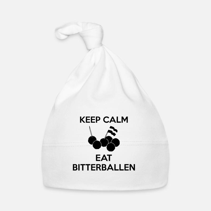 AVM KEEP CALM Eat Bitterballen Multi Color Vector Bonnet bio Bébé