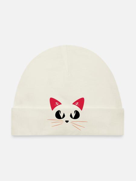 LAUGH 1 - Organic Baby Cap - white - Front