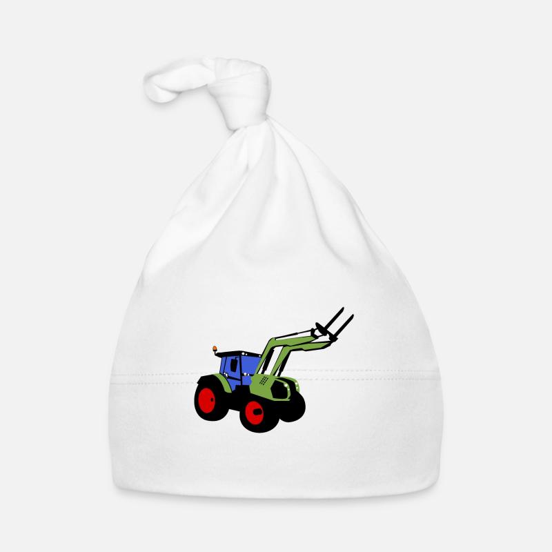 tractor, bulldog, front loader, farmer Organic Baby Cap