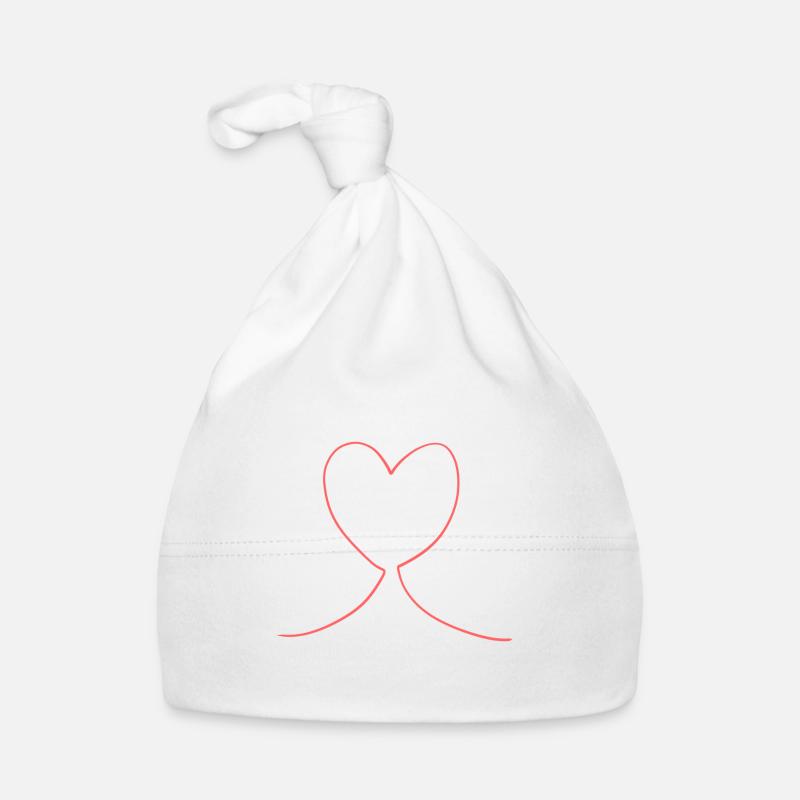 Herz symbol Liebe form rosa Baby Bio-Mütze